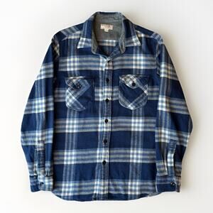 Wallace & Barnes Flannel M Multicolor Plaid Cotton Shirt New York Workwear